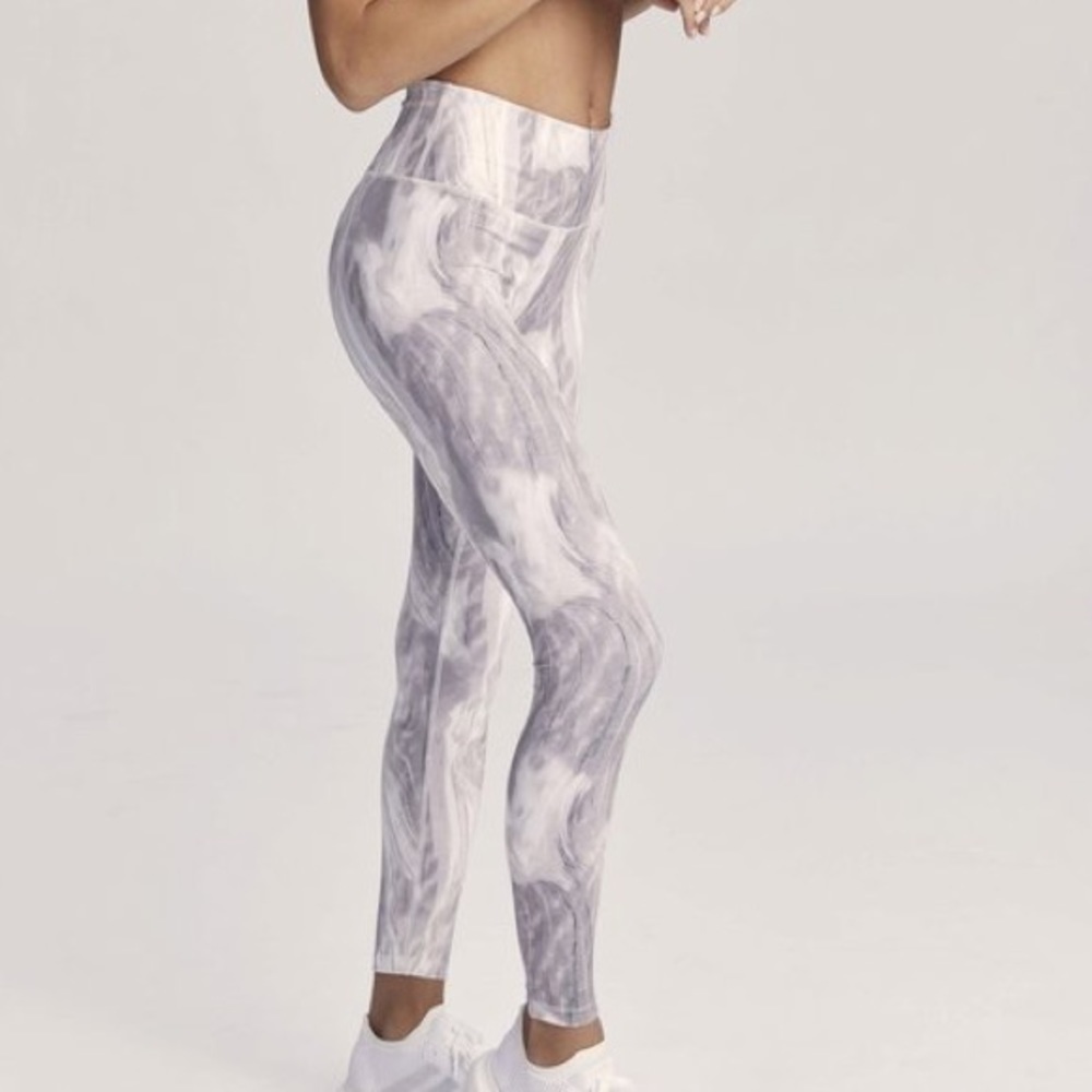 Varley High Rise Full Length Century Canvas Marble Leggings
